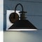 Vaxcel Canton Steel 1 Light LED Dusk to Dawn Matte Black and White Farmhouse Outdoor Wall Lantern T0748 - alternate 1